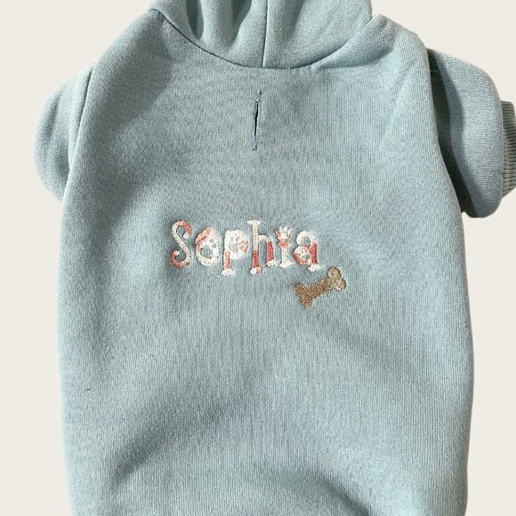 Custom Dog sweatshirt | embroidered dog bone name hoodie - Picture 1 of 6
